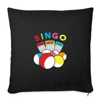 Bingo - Sofa pillowcase 17,3'' x 17,3'' (45 x 45 cm) - black - Front