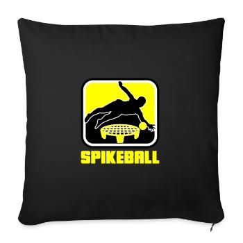 Colors can be changed | Spikeball Roundnet Fun - Sofa pillowcase 17,3'' x 17,3'' (45 x 45 cm) - black - Front