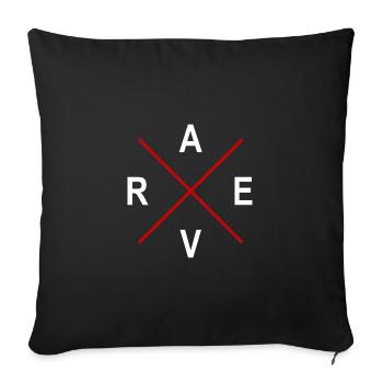 Rave - Sofa pillowcase 17,3'' x 17,3'' (45 x 45 cm) - black - Front