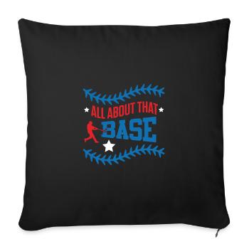 base baseball spruch - Sofakissenbezug 45 x 45 cm - Schwarz - Vorne