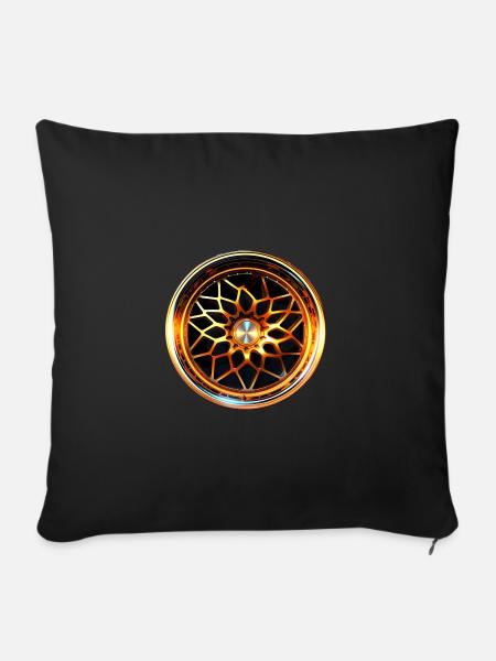 Car Rim - Sofakissenbezug 45 x 45 cm - Schwarz