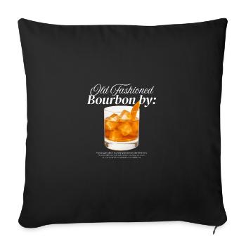 Whiskey Classic – Puristisches Glas-Motiv - Sofakissenbezug 45 x 45 cm - Schwarz - Vorne