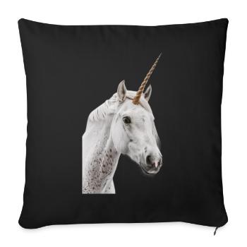 Licorne - Housse de coussin décorative 45 x 45 cm - noir - Devant
