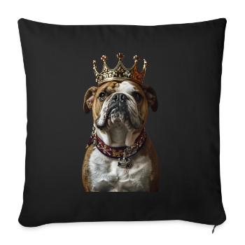 Bouledogue - Housse de coussin décorative 45 x 45 cm - noir - Devant