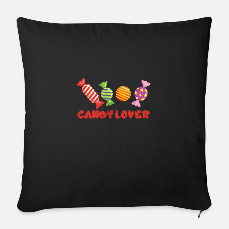 CANDY LOVER - Sofakissenbezug 45 x 45 cm - Schwarz