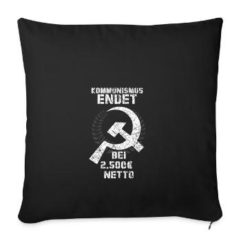 Kommunismus Sozialismus sozial USA Freiheit Geld - Sofakissenbezug 45 x 45 cm - Schwarz - Vorne