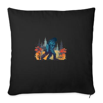 Sci Fi Yeti Myth Gift Colorful Bigfoot - Sofa pillowcase 17,3'' x 17,3'' (45 x 45 cm) - black - Front