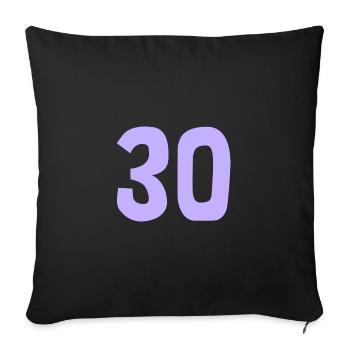 30. 30 ANS. 30e ANNIVERSAIRE. ANNIVERSAIRE 30 ANS. - Housse de coussin décorative 45 x 45 cm - noir - Devant