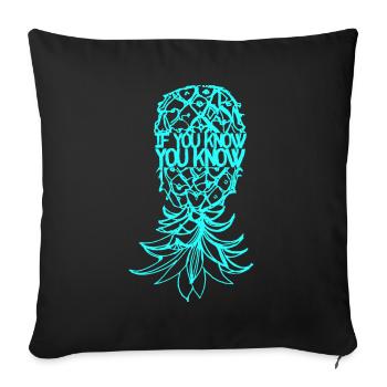 Le Lifestyle Swinger Cadeau Ananas Swinging - Housse de coussin décorative 45 x 45 cm - noir - Devant