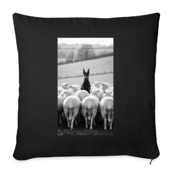 Stove guard at dawn - Sofa pillowcase 17,3'' x 17,3'' (45 x 45 cm) - black - Front