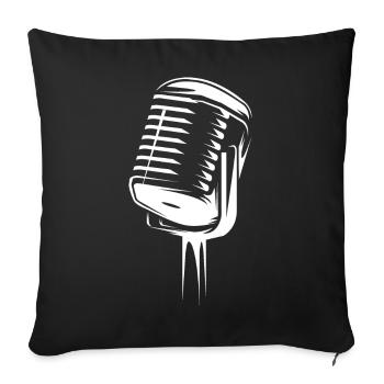 Microphone Icon Music Musician Singer Rapper icon - Sofa pillowcase 17,3'' x 17,3'' (45 x 45 cm) - black - Front