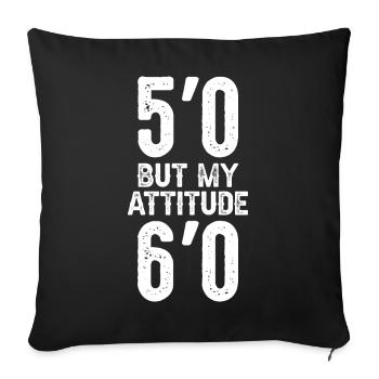 Fifty Attitude 50 60 Imprimer - Housse de coussin décorative 45 x 45 cm - noir - Devant