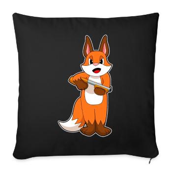 Fox Shotgun - Sofa pillowcase 17,3'' x 17,3'' (45 x 45 cm) - black - Front