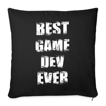 Game Developer - Sofa pillowcase 17,3'' x 17,3'' (45 x 45 cm) - black - Front