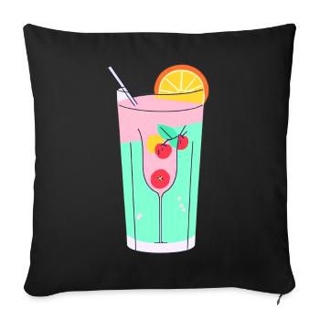 Tropical Bliss - Sofa pillowcase 17,3'' x 17,3'' (45 x 45 cm) - black - Front