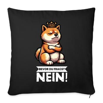 Before You Ask Shiba Inu Shiba Owner Shiba Inus - Sofa pillowcase 17,3'' x 17,3'' (45 x 45 cm) - black - Front