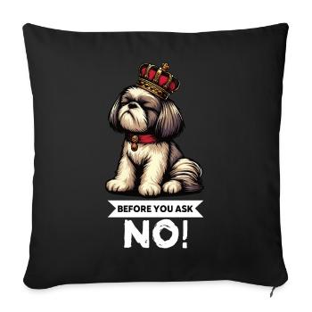 Before You Ask Shih tzu Shih tzus Shih tzu halter - Sofa pillowcase 17,3'' x 17,3'' (45 x 45 cm) - black - Front