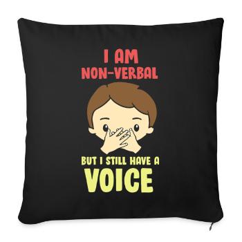 Autism Autistic Asperger's Syndrome - Sofa pillowcase 17,3'' x 17,3'' (45 x 45 cm) - black - Front
