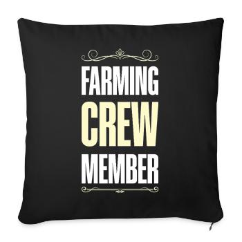 Farming Crew - Sofakissenbezug 45 x 45 cm - Schwarz - Vorne
