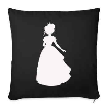 Princess in ball gown - Sofa pillowcase 17,3'' x 17,3'' (45 x 45 cm) - black - Front