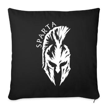 Sparta Casque Spartiate Fitness Guerrier Ancien - Housse de coussin décorative 45 x 45 cm - noir - Devant
