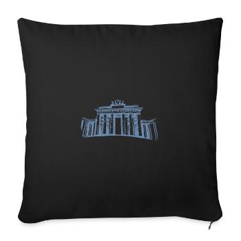 Berlin Brandenburg Gate - Sofa pillowcase 17,3'' x 17,3'' (45 x 45 cm) - black - Front