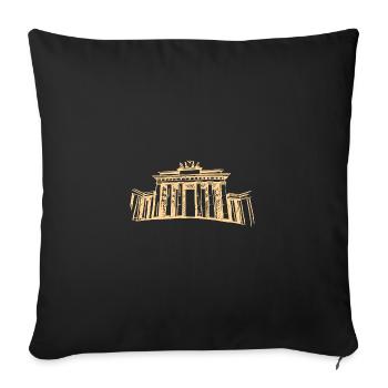 Berlin Brandenburg Gate - Sofa pillowcase 17,3'' x 17,3'' (45 x 45 cm) - black - Front