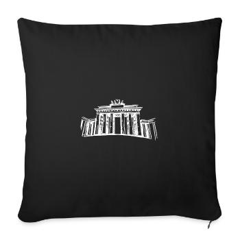 Berlin Brandenburg Gate - Sofa pillowcase 17,3'' x 17,3'' (45 x 45 cm) - black - Front