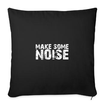 Make some Noise | Make Noise | Bruit - Housse de coussin décorative 45 x 45 cm - noir - Devant