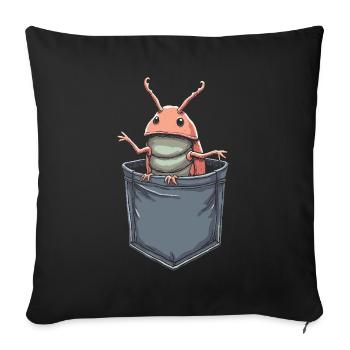 Pill Bug Graphic for Entomologist Insect Rollie Po - Sofakissenbezug 45 x 45 cm - Schwarz - Vorne