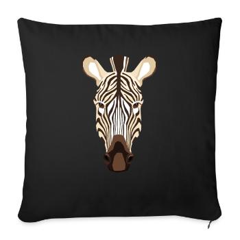 Zebra - Sofakissenbezug 45 x 45 cm - Schwarz - Vorne