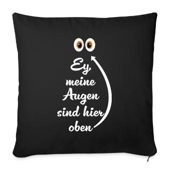 J’ai les yeux en l’air - Housse de coussin décorative 45 x 45 cm - noir - Devant