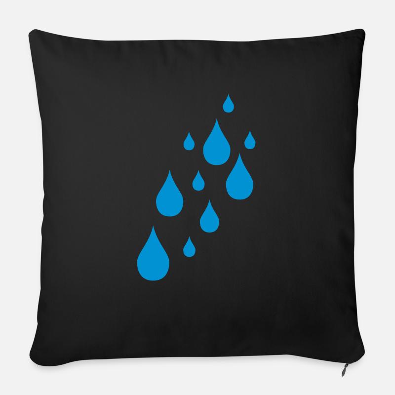 regen - Sofakissenbezug 45 x 45 cm - Schwarz