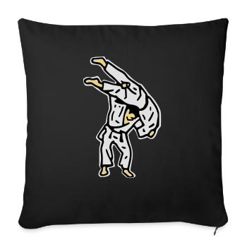 kata_guruma0 - Sofa pillowcase 17,3'' x 17,3'' (45 x 45 cm) - black - Front