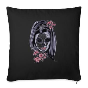 Girl - Sofakissenbezug 45 x 45 cm - Schwarz - Vorne