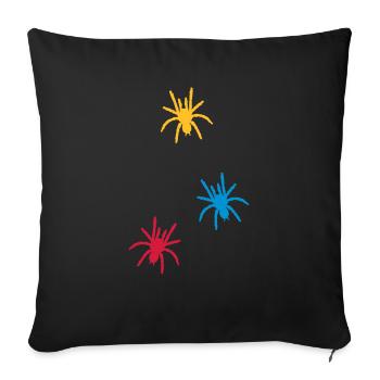 spiders_uf3 - Sofakissenbezug 45 x 45 cm - Schwarz - Vorne