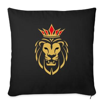 Lion King - Lion King - Sofa pillowcase 17,3'' x 17,3'' (45 x 45 cm) - black - Front