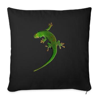 gecko - Sofa pillowcase 17,3'' x 17,3'' (45 x 45 cm) - black - Front