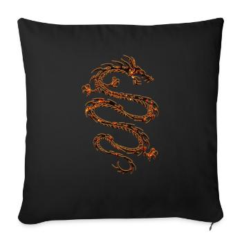 Drachen Fantasy Drachen Geist Reptilien Bestien - Sofakissenbezug 45 x 45 cm - Schwarz - Vorne