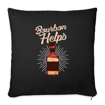 Bourbon hilft - Sofakissenbezug 45 x 45 cm - Schwarz - Vorne