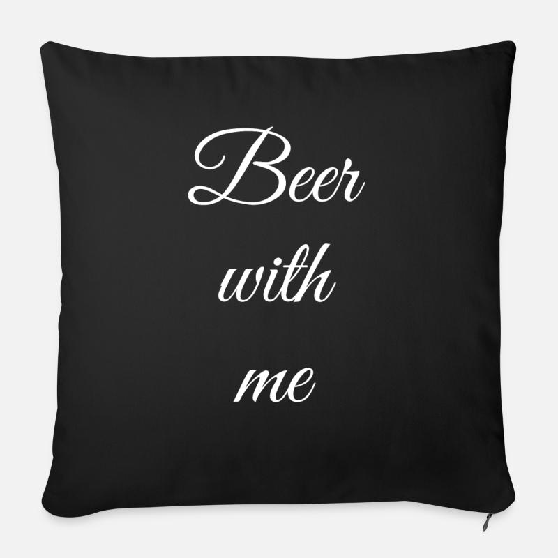 Beer with me - Sofakissenbezug 45 x 45 cm - Schwarz