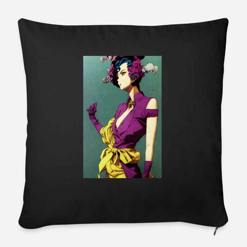 JoJos Anime - Sofakissenbezug 45 x 45 cm - Schwarz