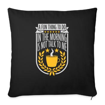 ne me parle pas - Housse de coussin décorative 45 x 45 cm - noir - Devant