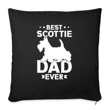 Scottish Terrier Scottie Dog - Sofa pillowcase 17,3'' x 17,3'' (45 x 45 cm) - black - Front