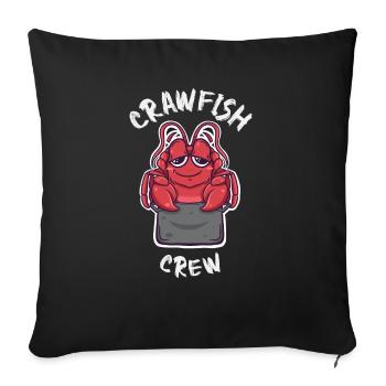 Kawaii Crawfish Crew Cajun Crawfish Biron Seafood - Housse de coussin décorative 45 x 45 cm - noir - Devant