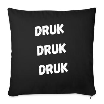 Druckdruck, Dialekt-T-Shirts - Sofakissenbezug 45 x 45 cm - Schwarz - Vorne
