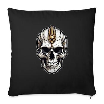 Pharaoh- Mummy - Egypt - Sofa pillowcase 17,3'' x 17,3'' (45 x 45 cm) - black - Front
