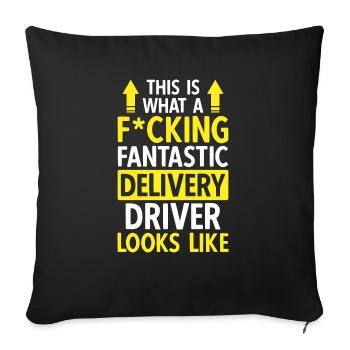 Supplier Package Delivery - Sofa pillowcase 17,3'' x 17,3'' (45 x 45 cm) - black - Front