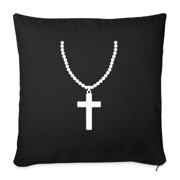 Cross Chain 1 - Sofa pillowcase 17,3'' x 17,3'' (45 x 45 cm) - black - Front