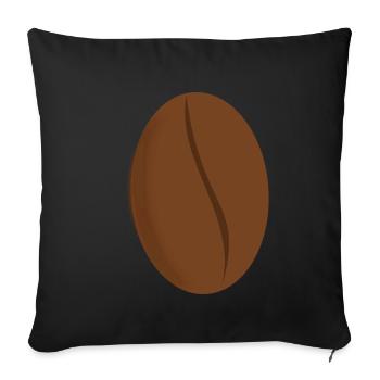 Kaffeebohne braun - Sofakissenbezug 45 x 45 cm - Schwarz - Vorne